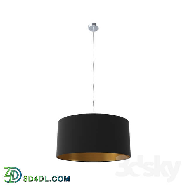 Ceiling light - 94914 PASTERI suspension_ 1х60W _E27__ Ø530_ nickel matt _ textile_ black_ copper