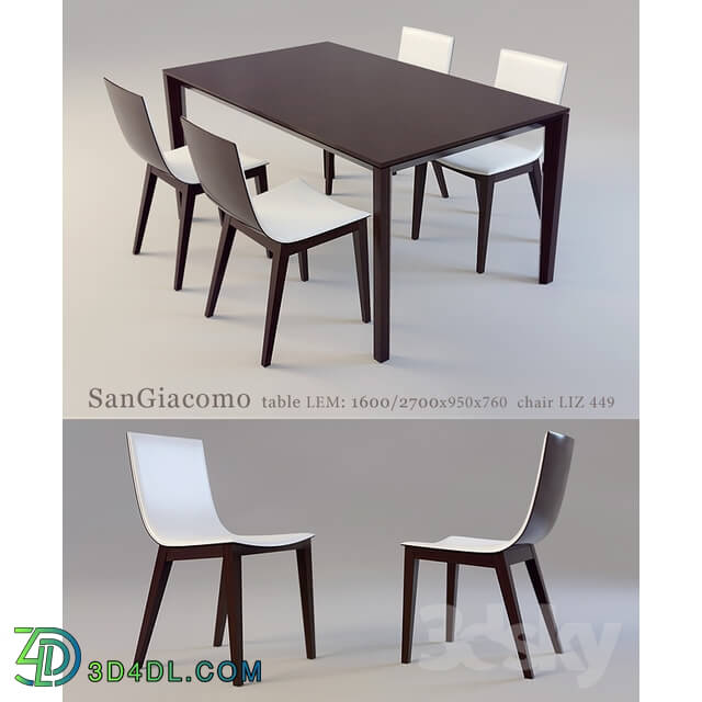 Table _ Chair - SANGIACOMO LIZ449 LEM