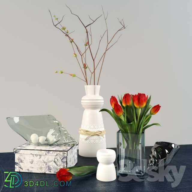 Decorative set - Decorative set with tulips