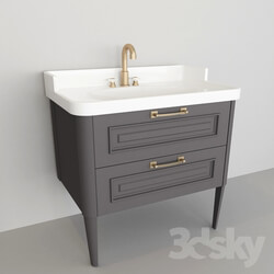 Bathroom furniture - washbasin with two drawers 