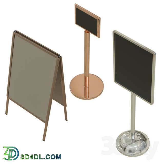Other architectural elements - Sign stand set