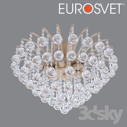 Ceiling light - OM Chandelier with crystal Eurosvet 3299_6 white with gold Ostiniya 
