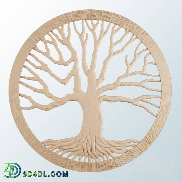 Decorative plaster - tree