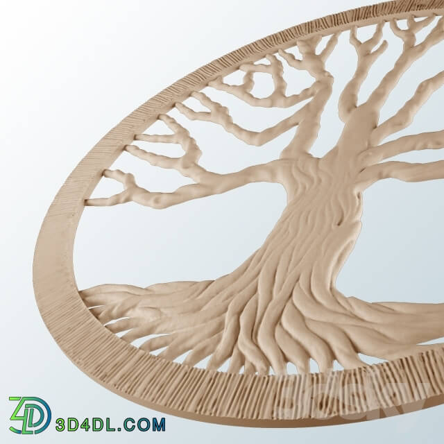 Decorative plaster - tree