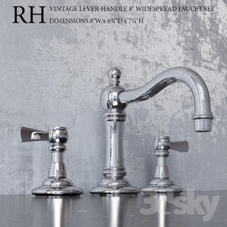 Faucet - VINTAGE LEVER-HANDLE 8in WIDESPREAD FAUCET SET 