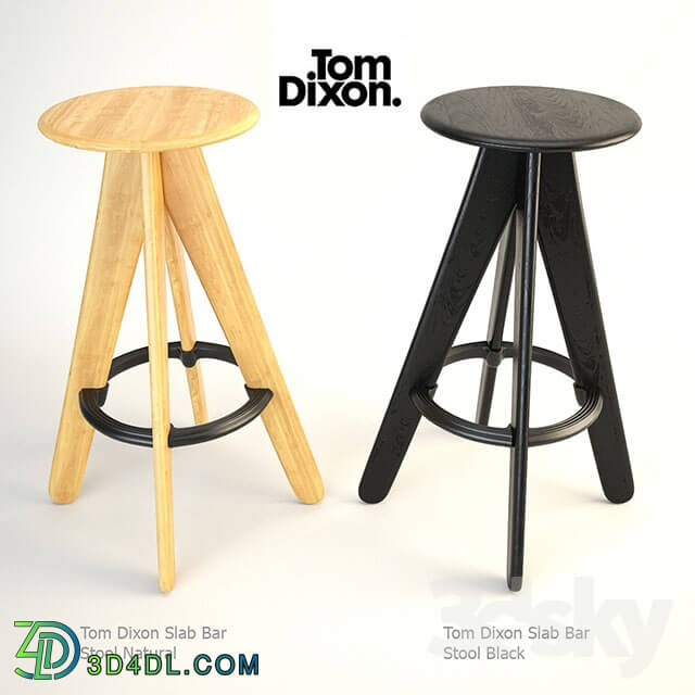 Chair - Tom Dixon Slab Bar Stool Natural