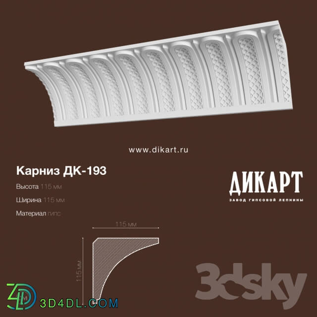 Decorative plaster - DK-193_115h115mm