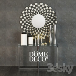 Decorative set - Dome Deco set decor_ vases and console with mirror 