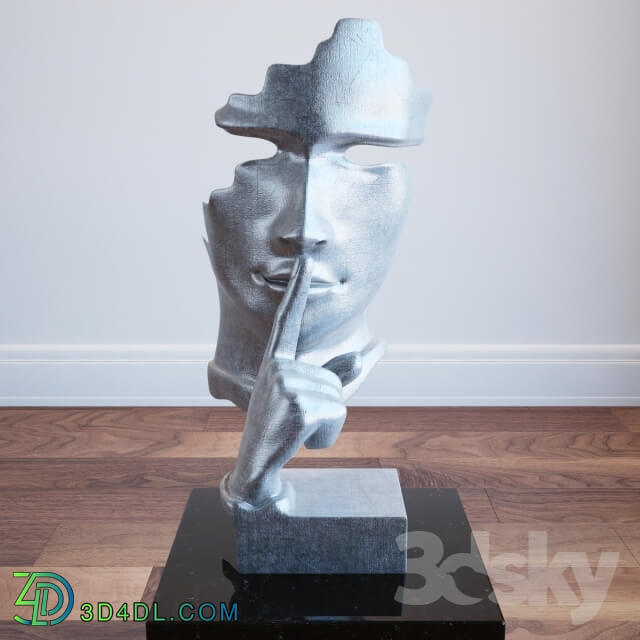 Other decorative objects - MODREST WHISPER MODERN SILVER SCULPTURE