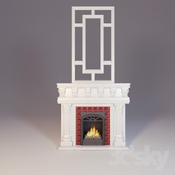 Fireplace - Fireplace with mirror 