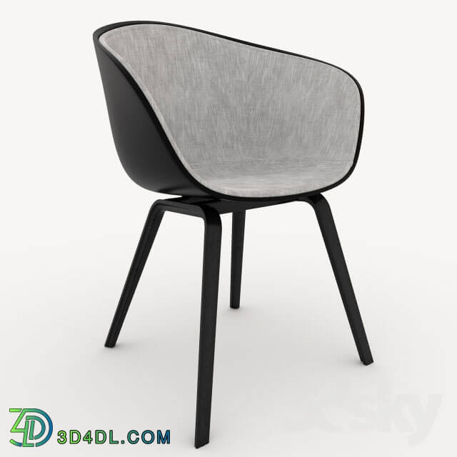 Chair - HAY Chair Black Shell and White Shell