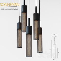 Ceiling light - Sonneman Gotham 5-Light Pendant 