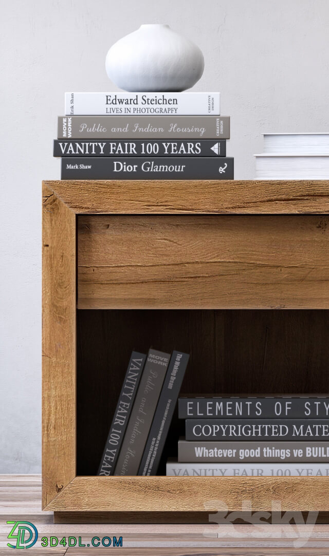 Sideboard _ Chest of drawer - RECLAIMED RUSSIAN OAK 26in OPEN NIGHTSTAND