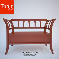Other - profi ToninCasa - Red lacquered bench 