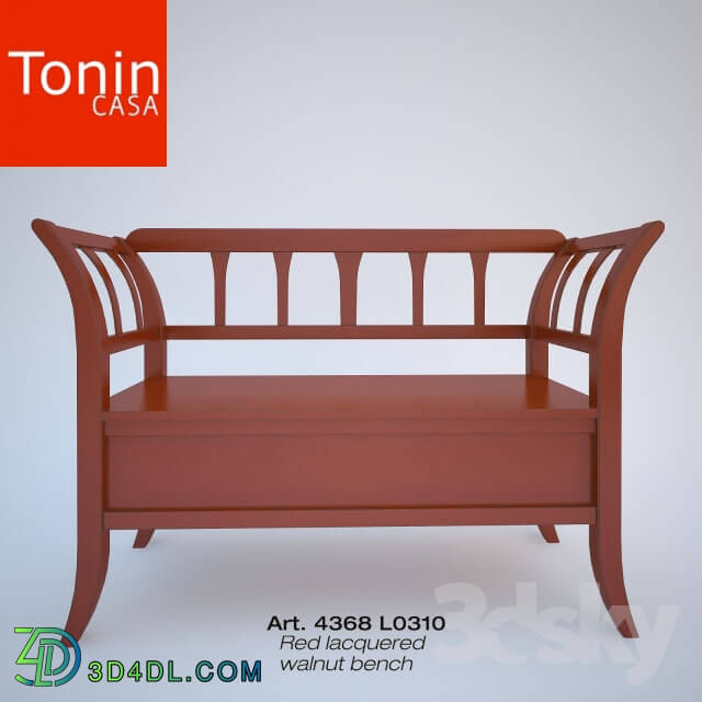 Other - profi ToninCasa - Red lacquered bench
