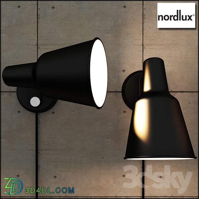 Wall light - Wall light industrial Patton - Black-Nordlux