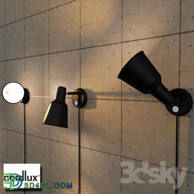 Wall light - Wall light industrial Patton - Black-Nordlux