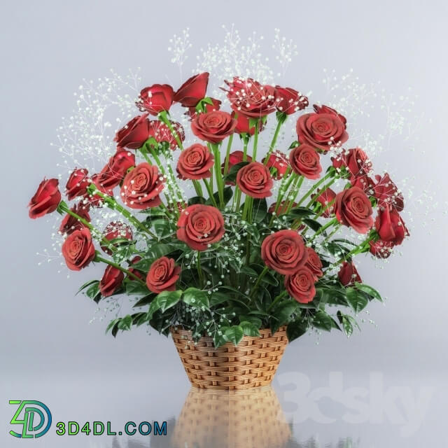 Plant - Bouquet of red roses