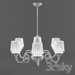 Ceiling light - Classic_ white painted chandelier. 