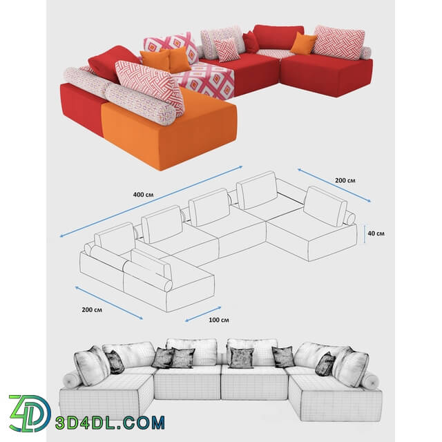 Sofa - OM Playmodul Oasis 6 modules