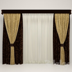 Curtain - Blind with a double curtain 