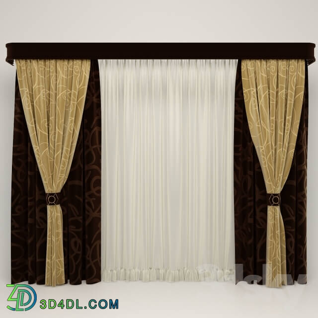 Curtain - Blind with a double curtain