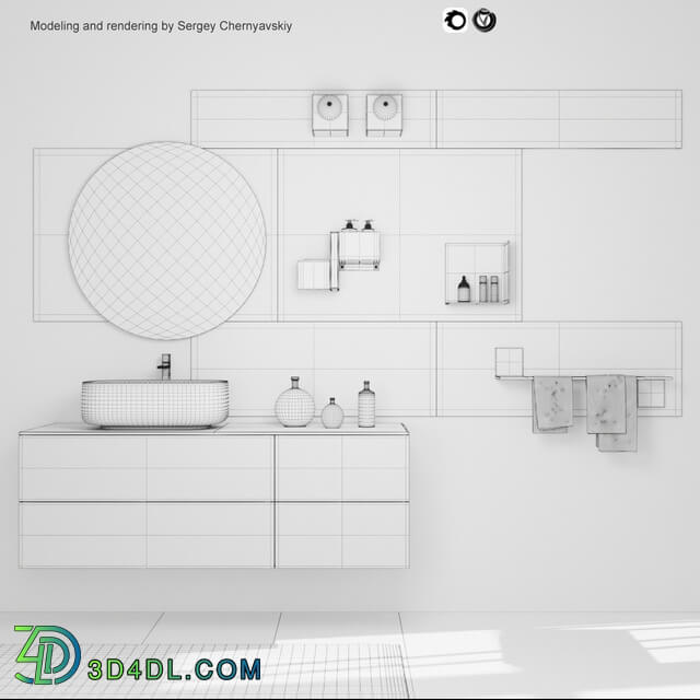 Bathroom furniture - Bathroom furniture set Arcom Magnetica