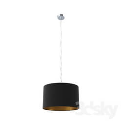 Ceiling light - 94913 PASTERI suspension_ 1х60W _E27__ Ø380_ matt nickel _ textiles_ black_ copper 