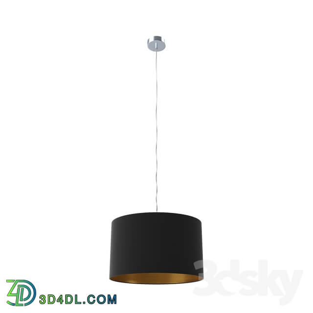 Ceiling light - 94913 PASTERI suspension_ 1х60W _E27__ Ø380_ matt nickel _ textiles_ black_ copper