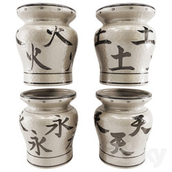 Vase - Chinese Vase Set 05 