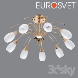 Ceiling light - OM Ceiling chandelier with lights Eurosvet 22080_9 gold Ginevra 