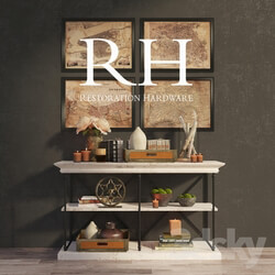 Decorative set - RH PARISIAN CORNICE CONSOLE and DECOR 