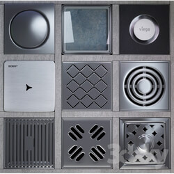 Bathroom accessories - Grilles for shower drainage .. 