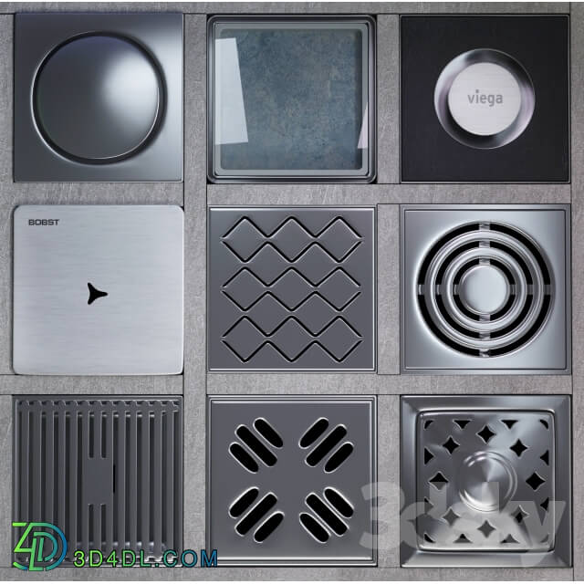 Bathroom accessories - Grilles for shower drainage ..