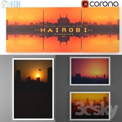 Frame - NAIROBI CITY-SUNSET PICTURE FRAME 