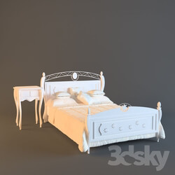Bed - bed and bedside table 