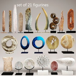 Decorative set - collection of 21 statues 