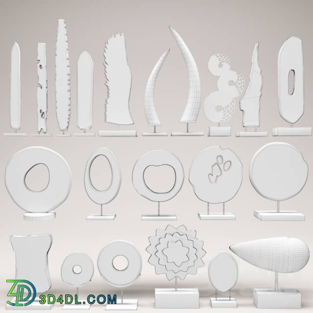Decorative set - collection of 21 statues