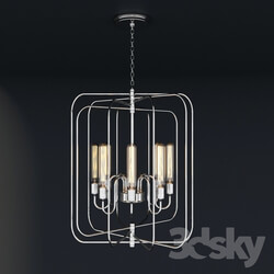 Ceiling light - High Pendant Lamp in Polished Nickel Finish 