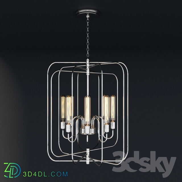 Ceiling light - High Pendant Lamp in Polished Nickel Finish