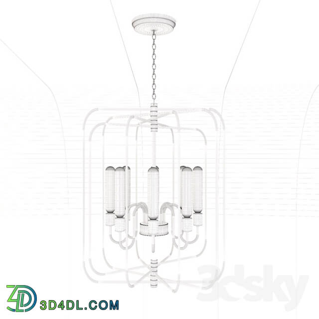 Ceiling light - High Pendant Lamp in Polished Nickel Finish