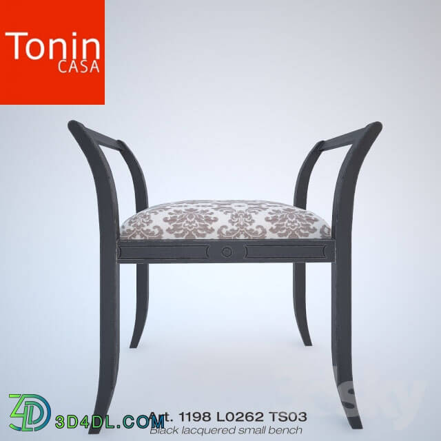 Other - profi ToninCasa - Black lacquered small bench