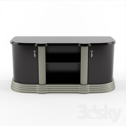 Sideboard _ Chest of drawer - Tumba Barocco Black Mini TV Cabinet 