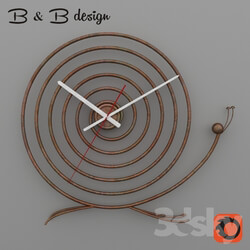 Other decorative objects - Wall clock metal BsB Snail 