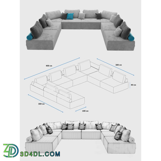 Sofa - OM Playmodul Nord 8 modules