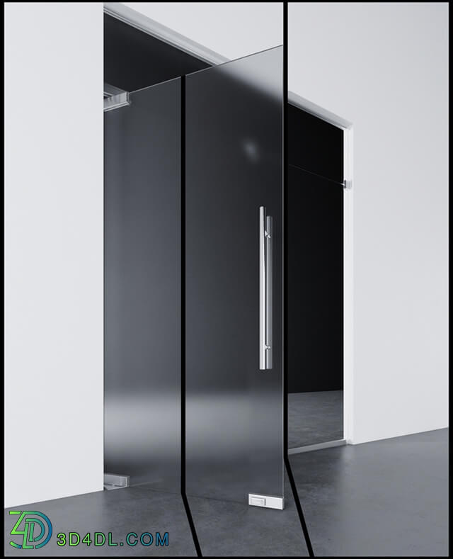 Doors - Swinging pendulum glass doors for office and home _ corona - vray