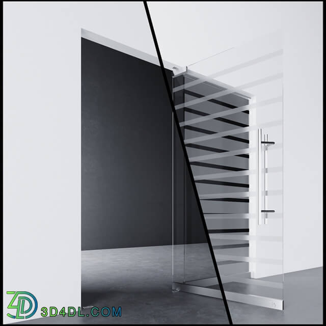 Doors - Swinging pendulum glass doors for office and home _ corona - vray