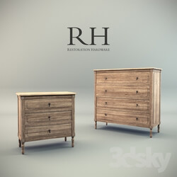Sideboard _ Chest of drawer - LOUIS XVI 10-DRAWER DRESSERLOUIS XVI 4-DRAWER DRESSER _amp_ LOUIS XVI CLOSED NIGHTSTAND 