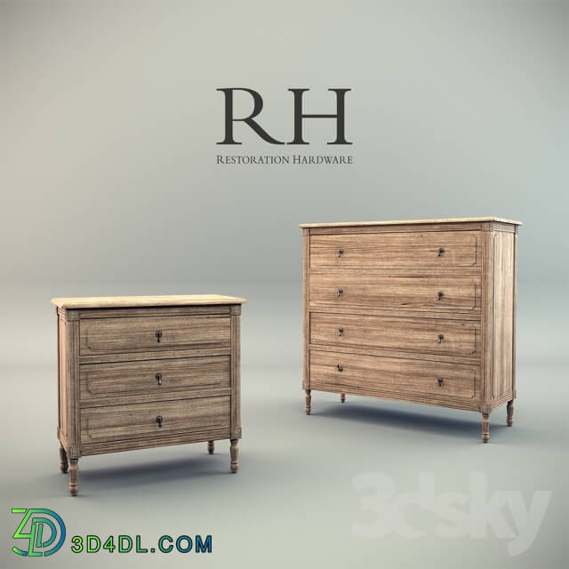 Sideboard _ Chest of drawer - LOUIS XVI 10-DRAWER DRESSERLOUIS XVI 4-DRAWER DRESSER _amp_ LOUIS XVI CLOSED NIGHTSTAND