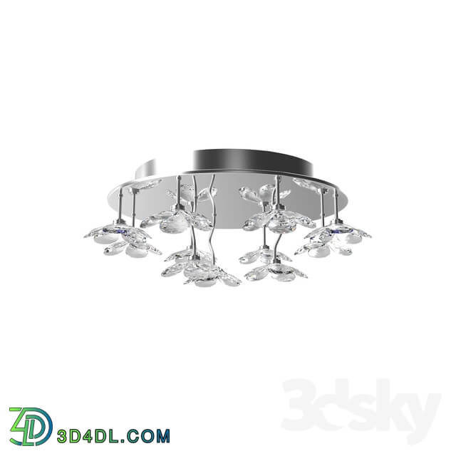 Ceiling light - 93081 Ceiling lamp PONTEDO_ 13x10W _G4__ Ø550_ chrome _ transparent